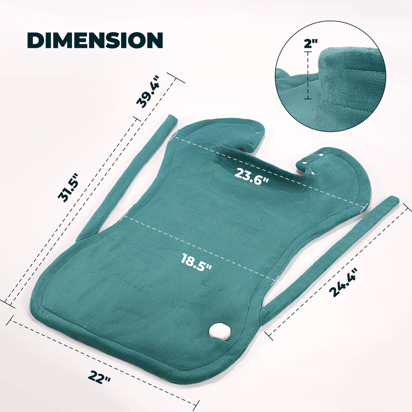 MaxKare Extra Large Flannel Heating Pad with 4 Heat Settings & Auto Shutoff for Full Body Stress Relief, Green, One Size (24"x40")