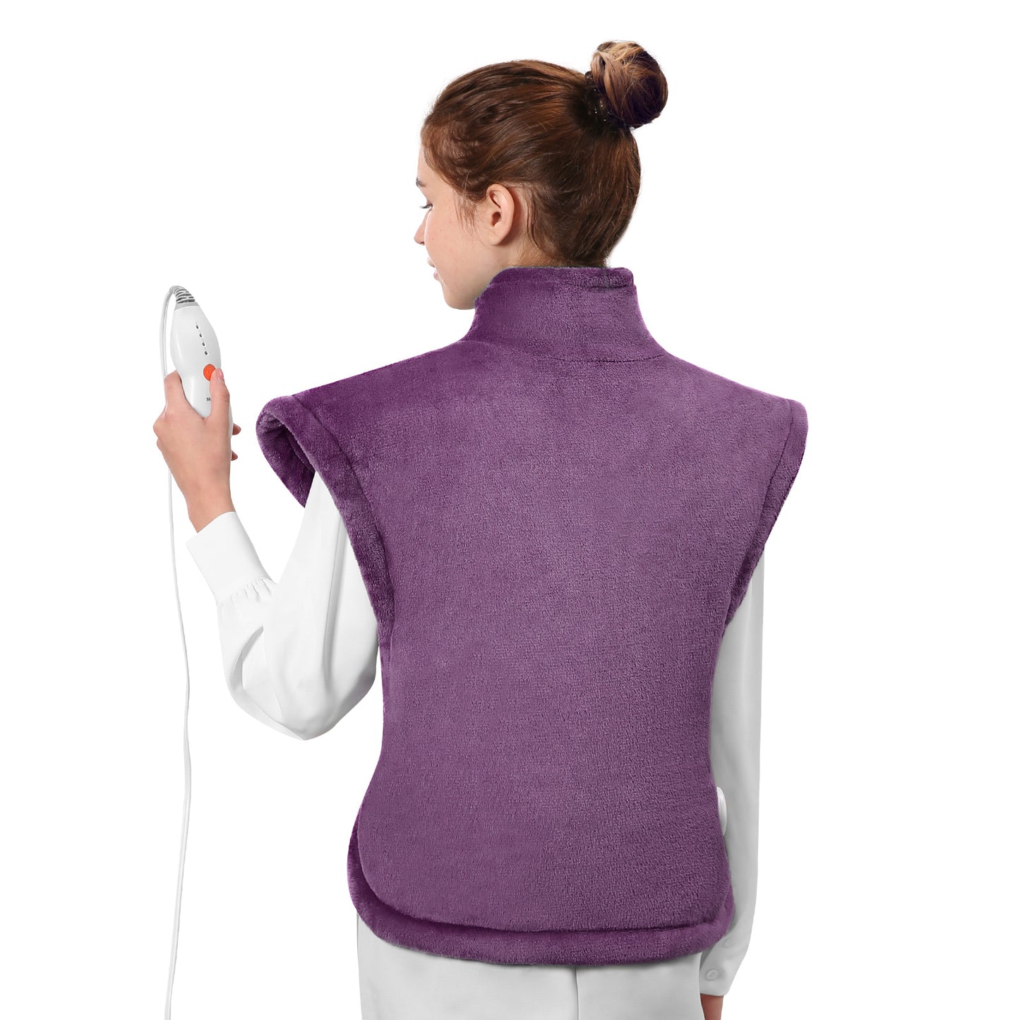 MaxKare Large Heating Pad with 4 Heat Settings & Auto Shut-off, for Full Body Stress Relief, 24"x33"- Purple