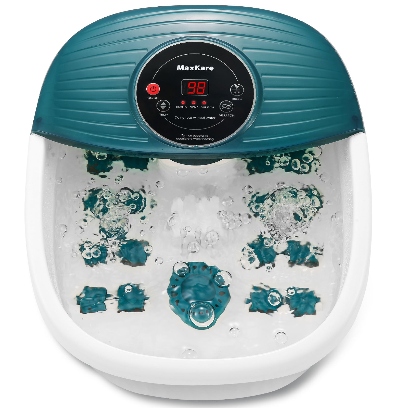 MaxKare Foot Spa Bath Massager with Heat, Bubbles, and Vibration
