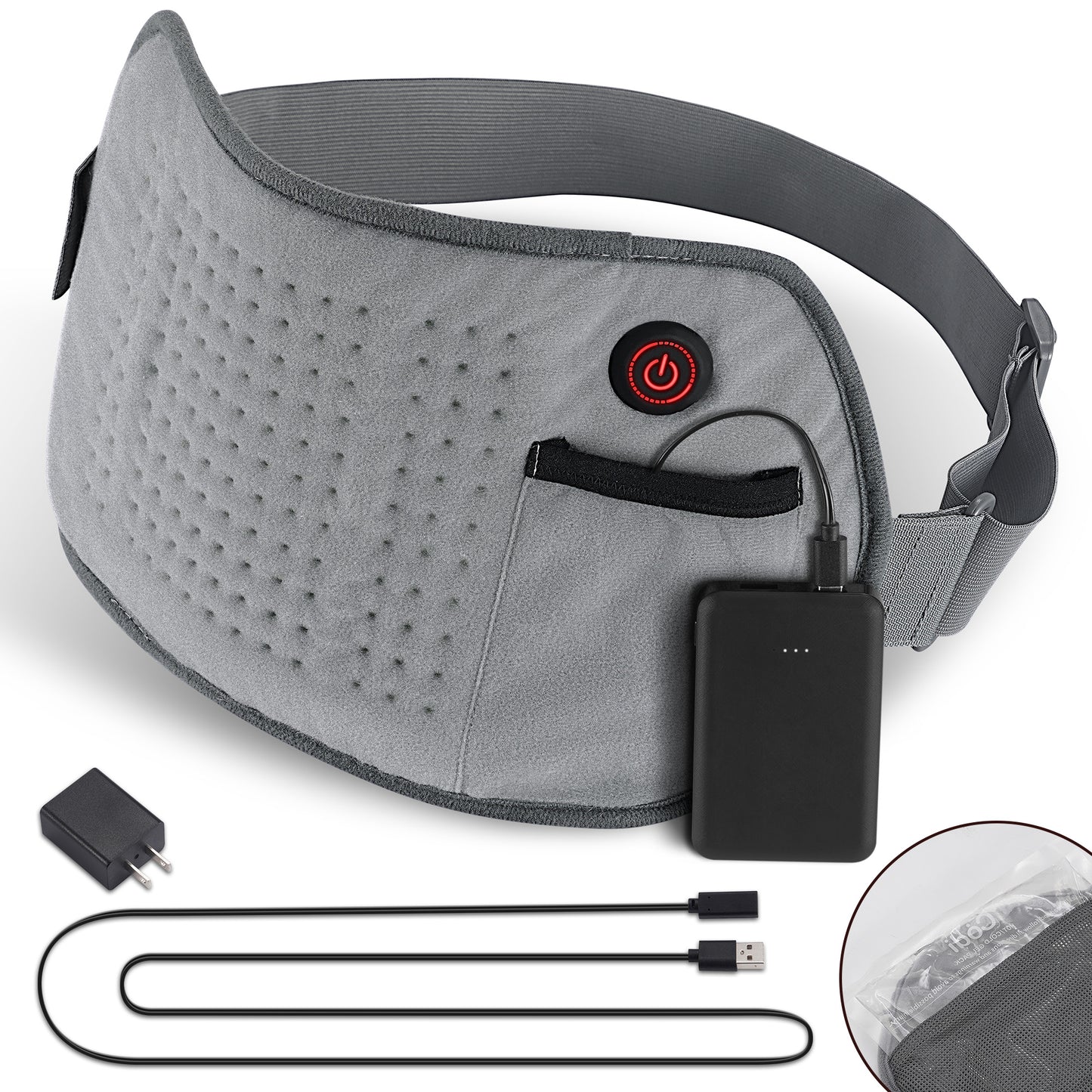 MaxKare Portable Heating Pad for Hot and Cold Use with USB, 3 Heat Settings & Auto Power Off, Full Body Stress Relief, Home & Car Use