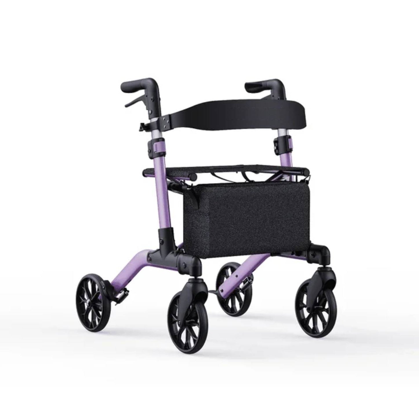 MaxKare Rollator Walker with Seat, Foldable 4 Wheel Rolling Medical Walker, Purple
