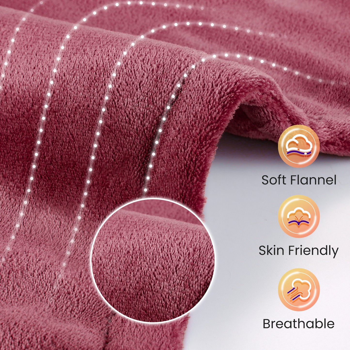 Maxkare Large Heating Pad with 5 Heat Settings & Auto Shut-off, for Full Body Stress Relief, 24"x33", Red