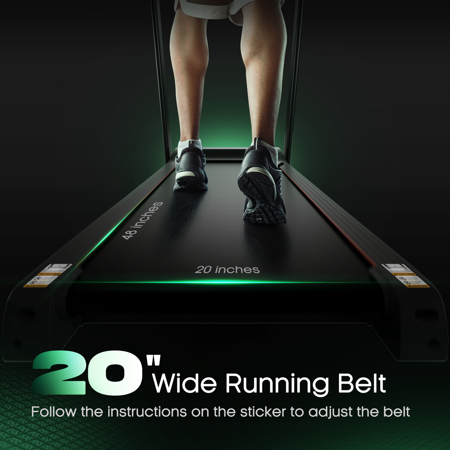 MaxKare 20" Folding Treadmill 300lbs with 15 Level Auto Incline, 3.5HP, 12MPH, Portable Foldable Treadmill with Bluetooth/Zwift App Compatible