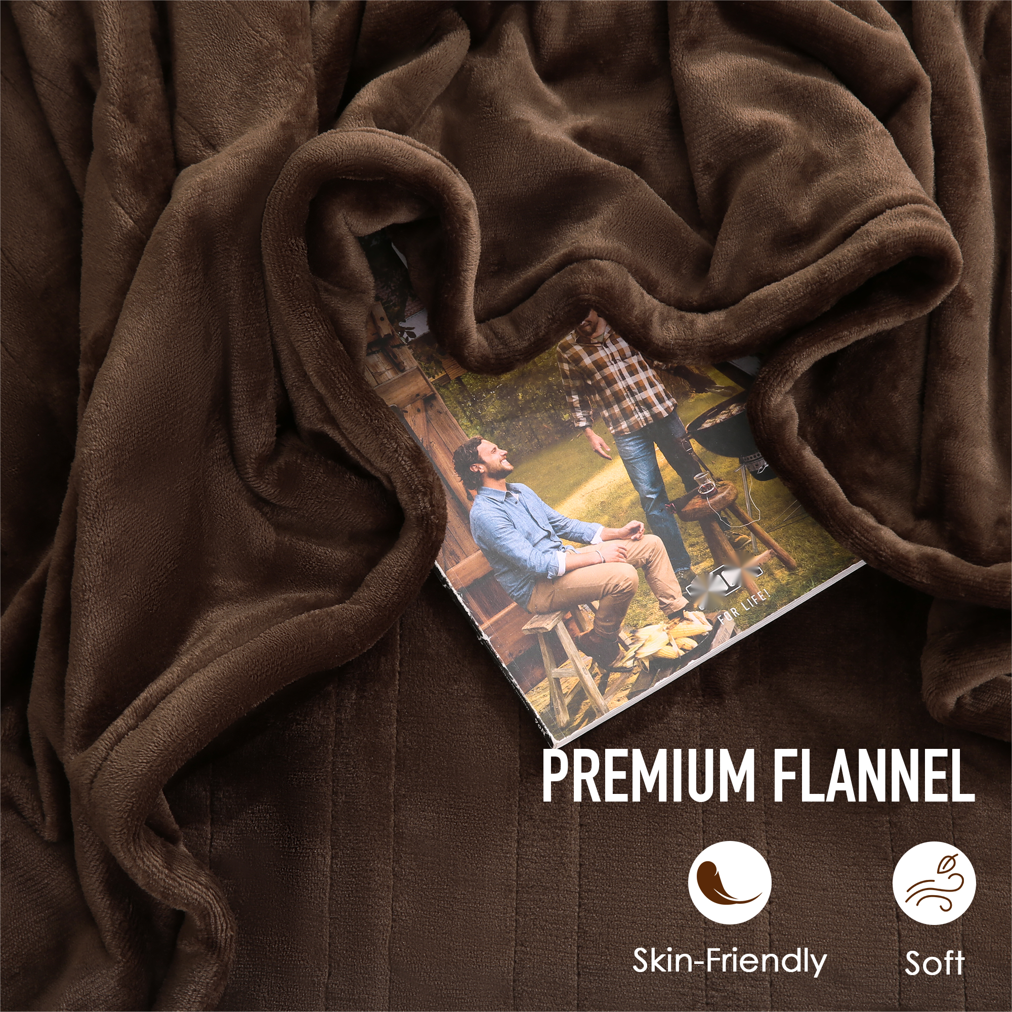 Load image into Gallery viewer, Maxkare Electric Heated Blanket 84" x 90" Queen Size 2 Separate Controllers 10 Heating Levels & 10 Timer Settings, Machine Washable, Brown