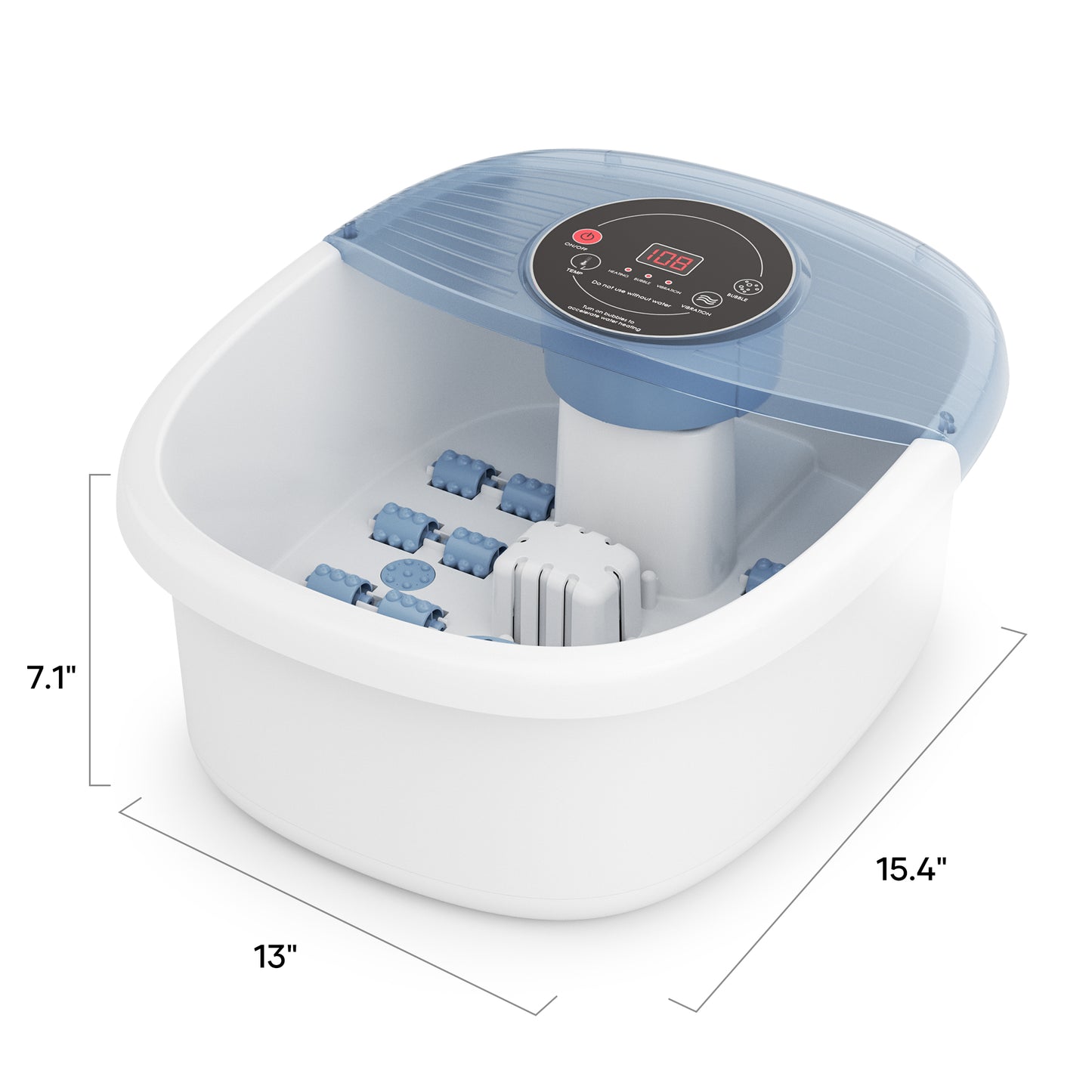 MaxKare Foot Spa Bath Massager with Heat, Bubbles, and Vibration for Soothe and Comfort Feet, Blue