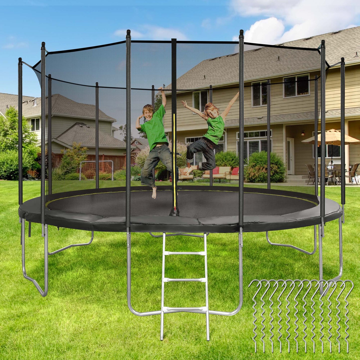 MaxKare 14FT Trampoline for Kids Toddler Adults with Enclosure Net for Indoor Outdoor Game Play, 330lbs Capacity
