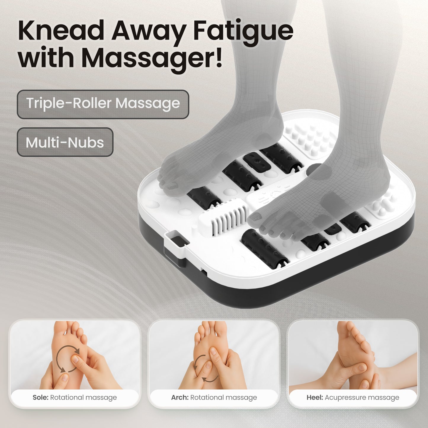 MaxKare Collapsible Foot Spa with Massager and Heat Bubbles Vibration 3 in 1, Foot Spa Massager, Black