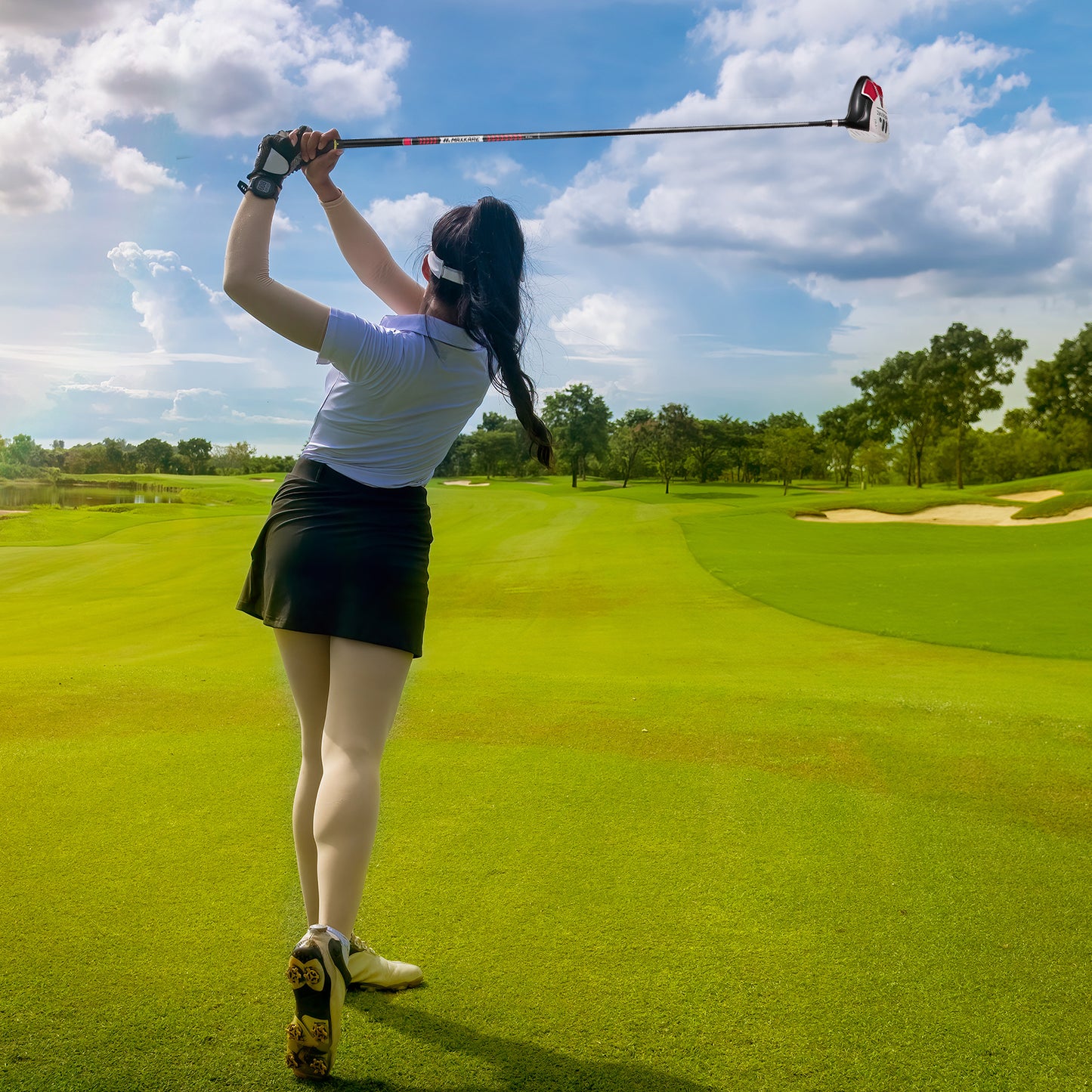 MaxKare Complete Golf Clubs Package 8 Club Set for Woman, Right Handed, Putter, Stand Bag, Red