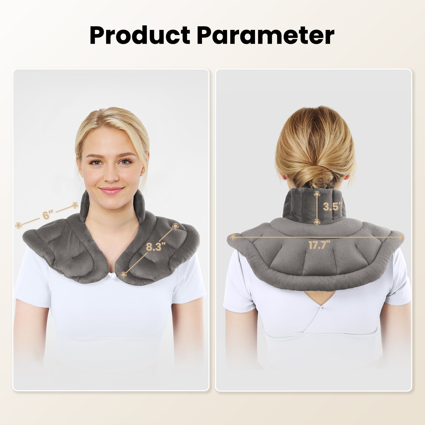 MaxKare Microwavable Heating Pad,Weighted Heating Pad,Neck & Hot Neck Wrap,Grey