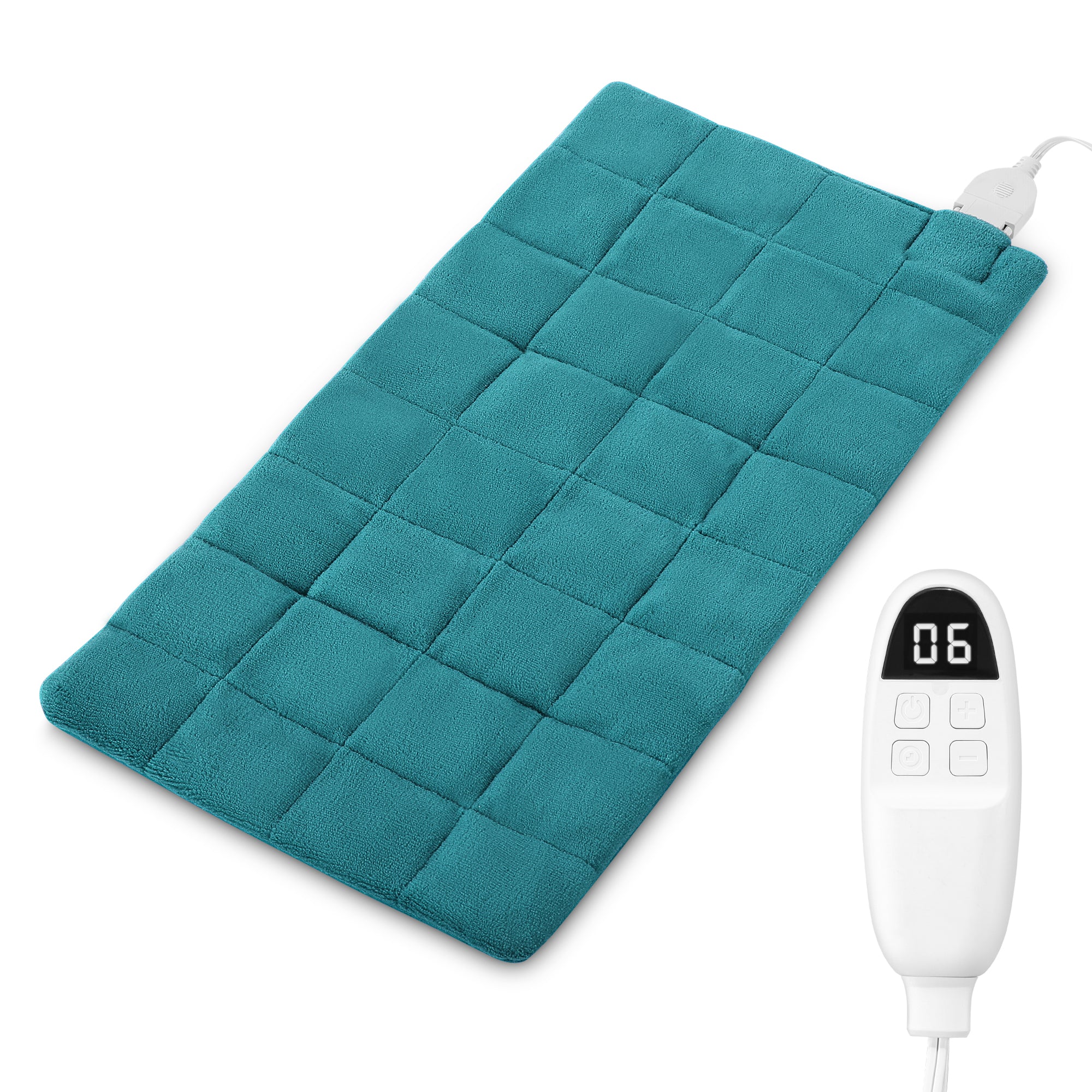 Load image into Gallery viewer, MaxKare Full Weighted Heating Pad for Back Pain & Cramps Relief, 12" X 24" Fast Heating Pad for Neck Shoulder Relief-Light Blue