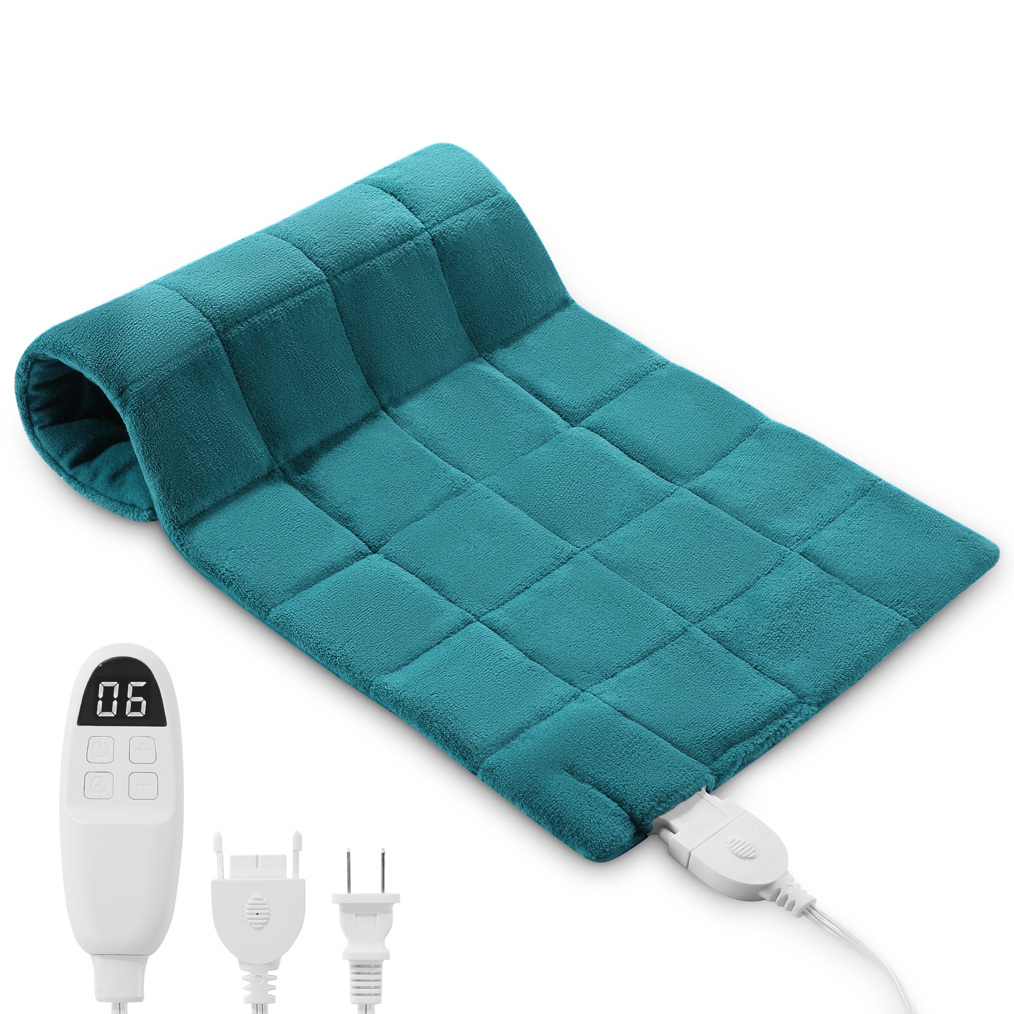 Load image into Gallery viewer, MaxKare Full Weighted Heating Pad for Back Pain & Cramps Relief, 12" X 24" Fast Heating Pad for Neck Shoulder Relief-Light Blue