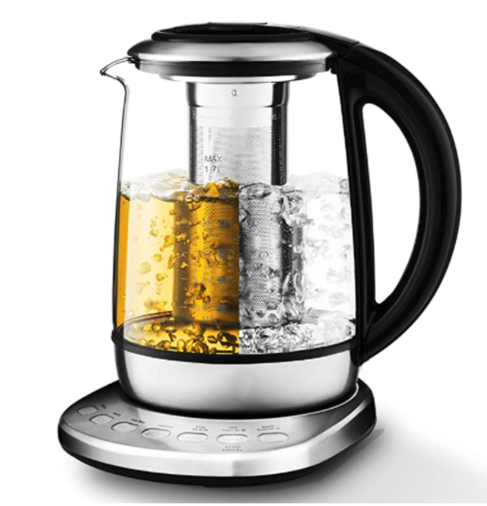 Load image into Gallery viewer, Electric Kettle, 1.7 Liter Capacity, Stainless Steel, Removable Infuser, Auto Keep Warm, BPA Free