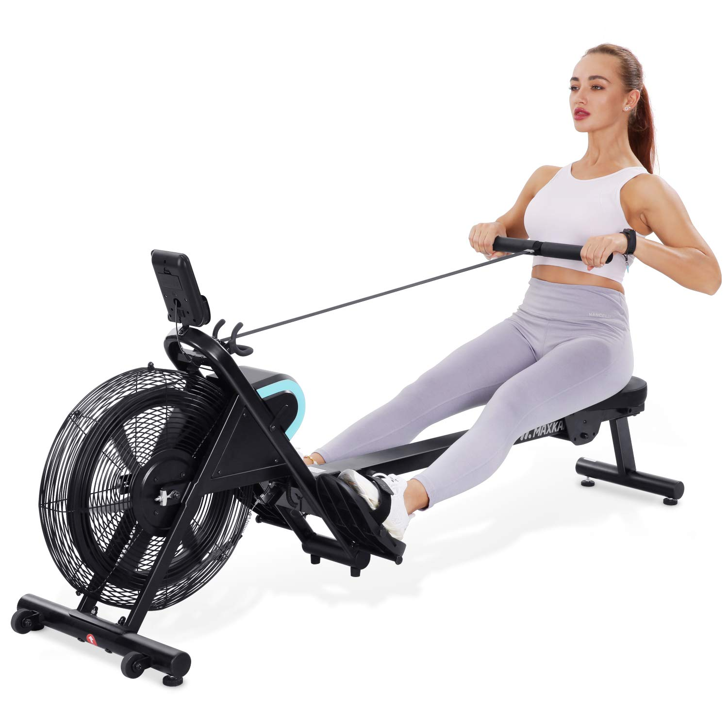 MaxKare Rowing Machine Foldable Rower for Home Use Air Resistance Adju