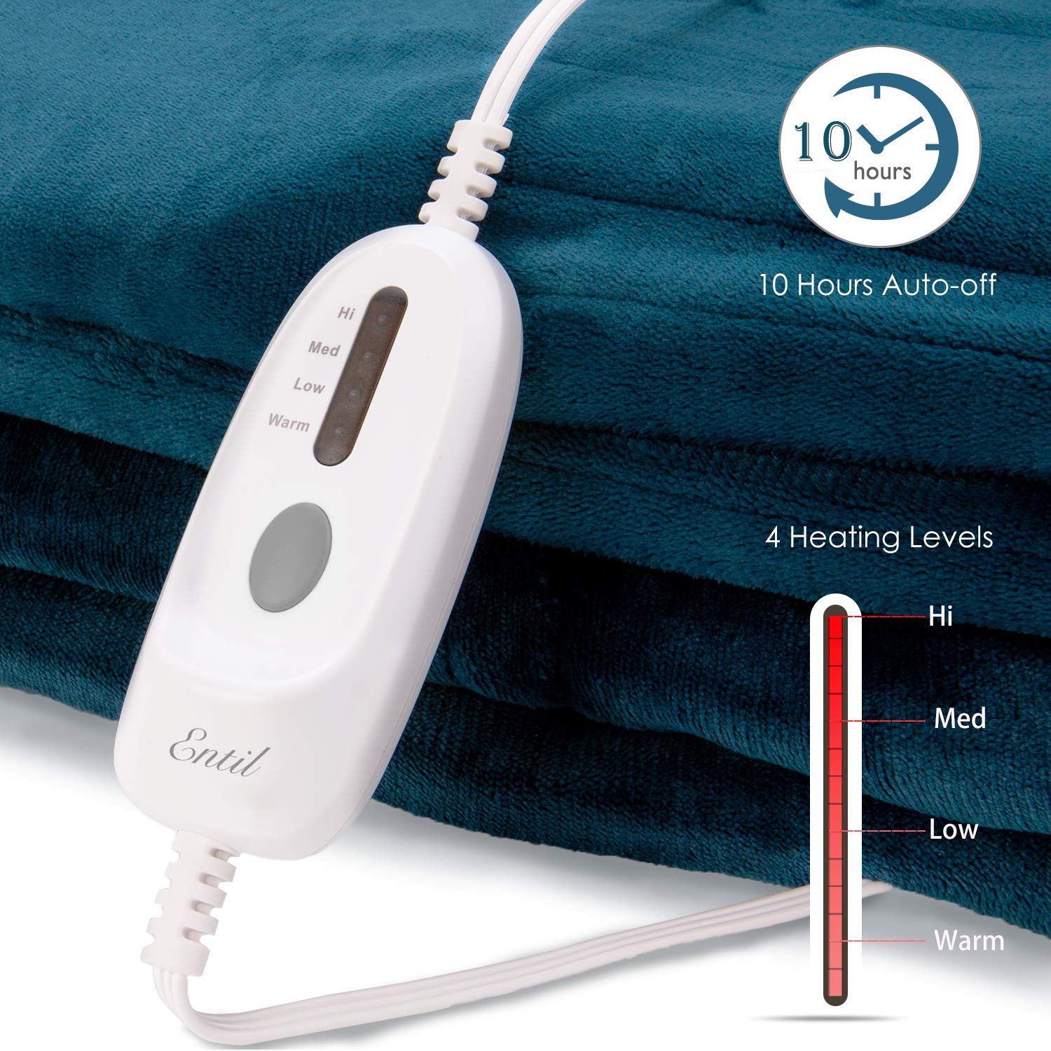 Load image into Gallery viewer, Electric Heated Blanket Twin Size 62"x 84" Flannel & Sherpa Reversible Blanket for Full Body with 10 Hours Auto Off & 4 Heat Settings, Fast Heating and Machine Washable, Home Office Use