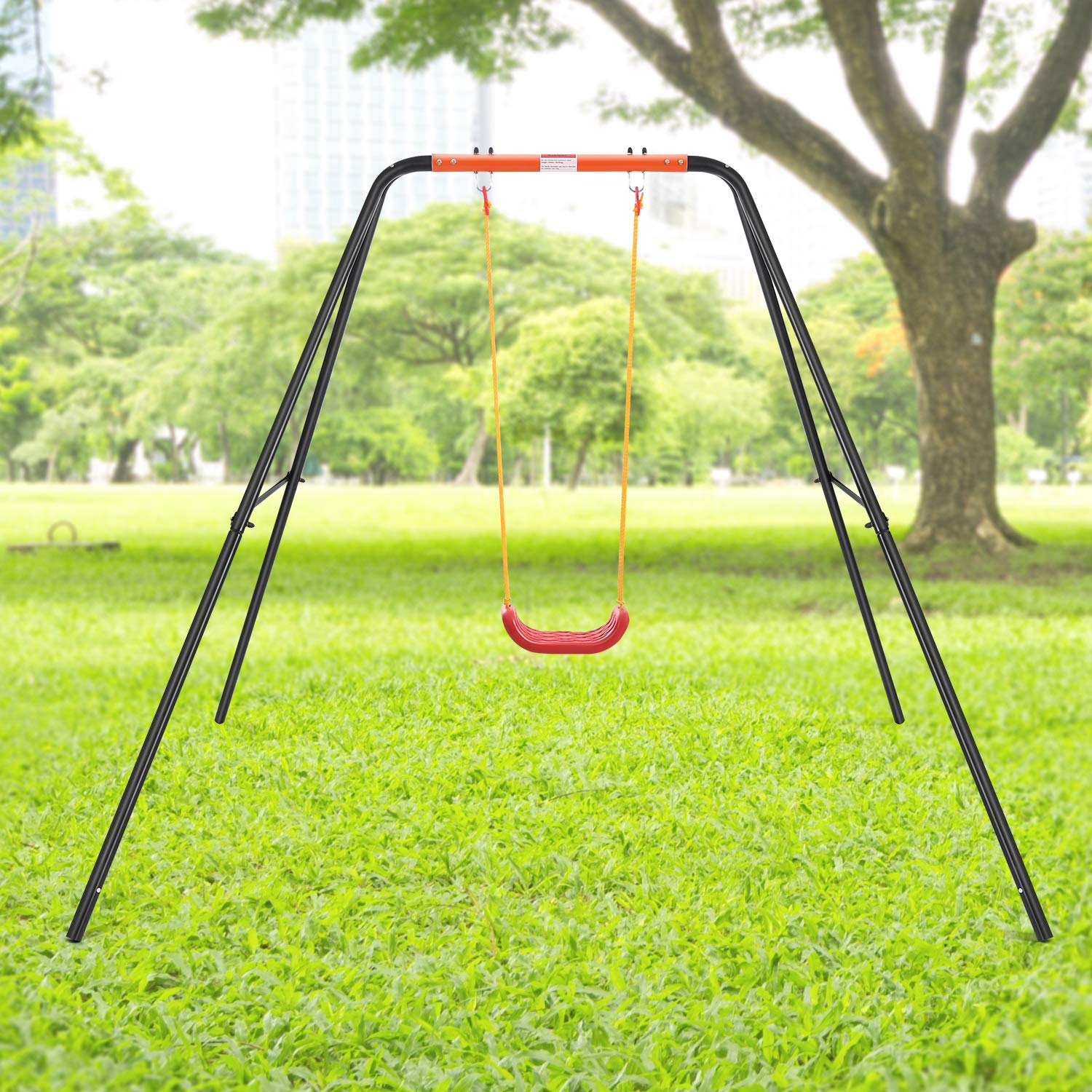 Load image into Gallery viewer, MaxKare Metal Swing Set for Backyard Playground Swing Set Suitable for Kids Toddlers Porch Backyard Single Set Outdoor