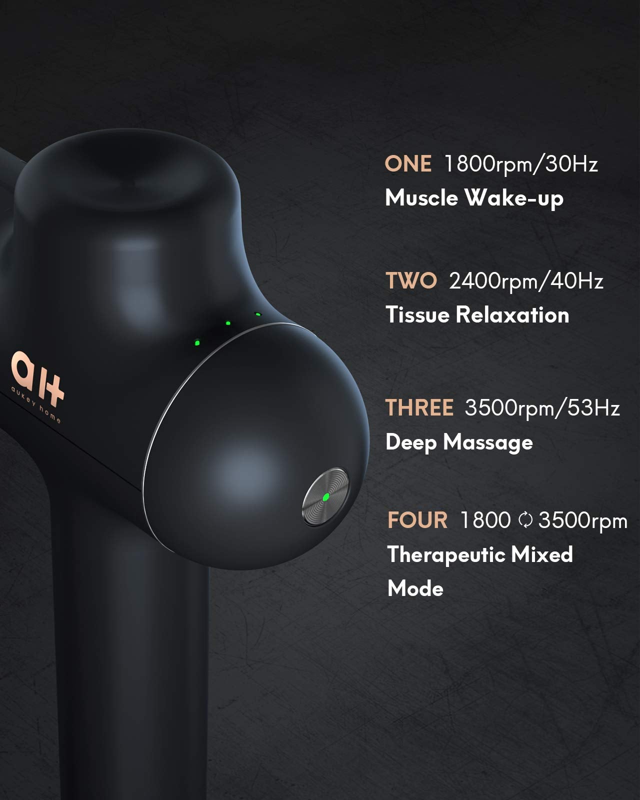 Load image into Gallery viewer, Aukey Home 8 Heads Massage Gun for Athletes, 4 Speed with Therapeutic Mixed Mode Deep Tissue Muscle Massager, High-Intensity Percussion