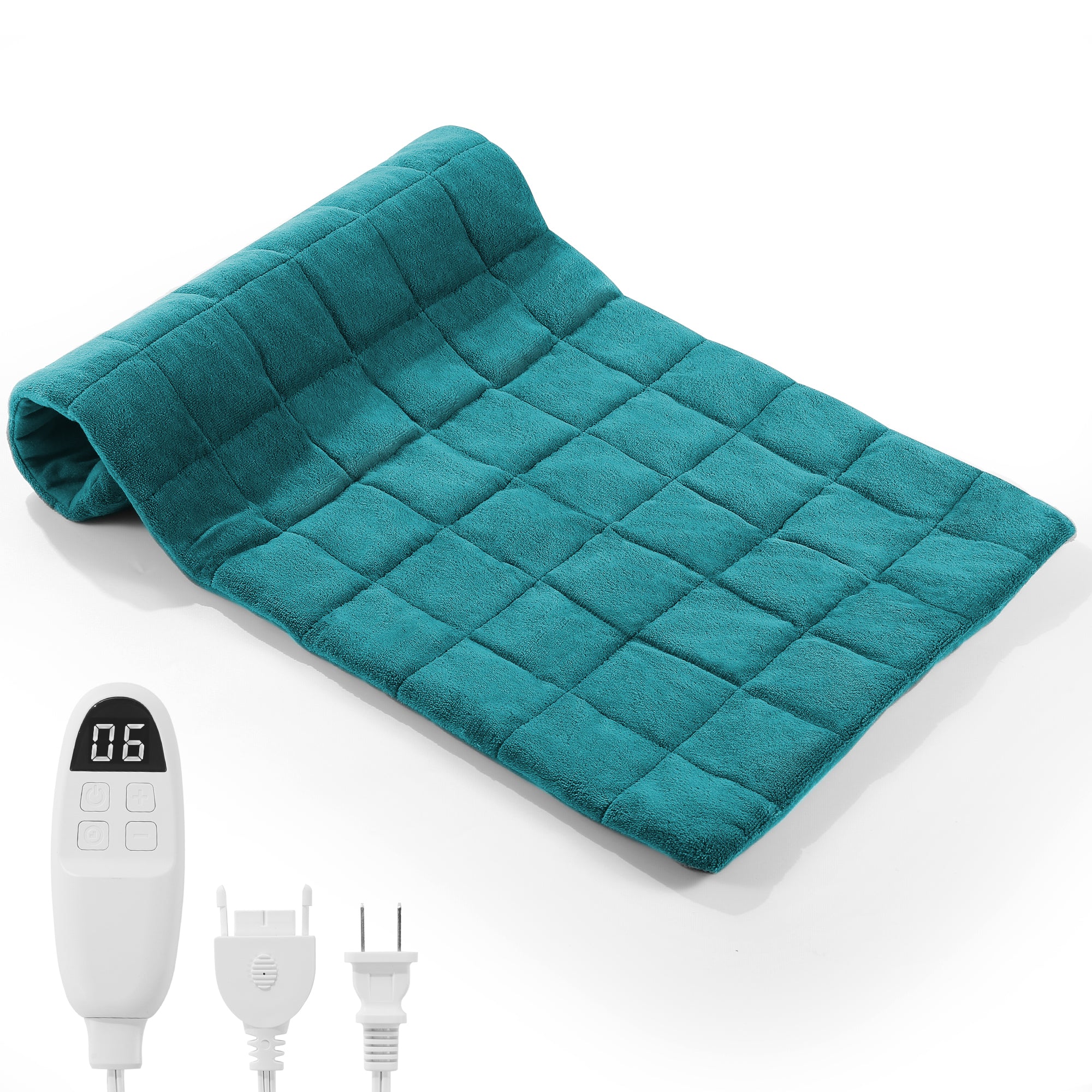 Load image into Gallery viewer, MaxKare Full Weighted Heating Pad for Back Pain & Cramps Relief, 18" X 33" Fast Heating Pad for Neck Shoulder Relief-Light Blue