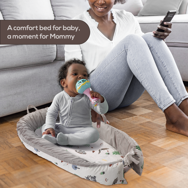 Load image into Gallery viewer, Baby Lounger Baby Nest Portable Newborn Co-Sleeping, 35.5'' x 19.7'' Ideal for Newborn Shower Gift (Sloth & Baby Raccoon)