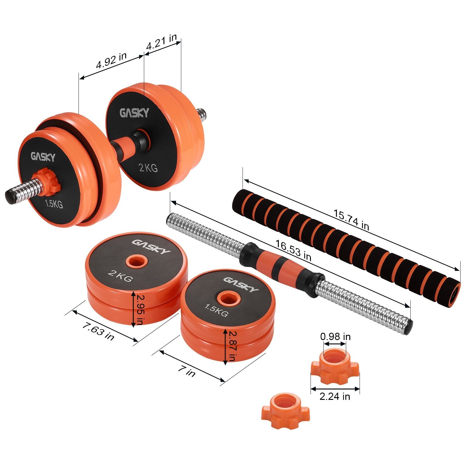 Load image into Gallery viewer, Barbell Dumbbell Set, 33LBS Adjustable Dumbbell Barbell Lifting Exercise & Fitness Dumbbells Set - NAIPO