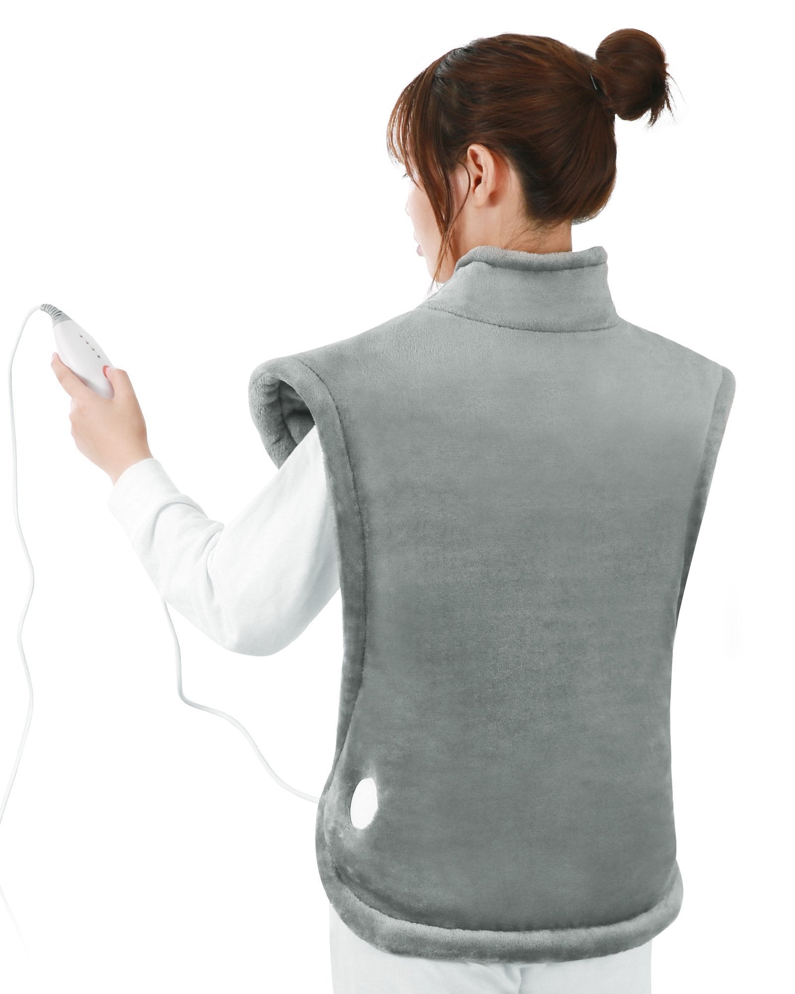 Load image into Gallery viewer, Electric Heating Pad Warm Back Wrap with 4 Levels Temperature Settings for Neck Shoulder Back, 2 Hours Auto Shut Off, Machine Washable - NAIPO