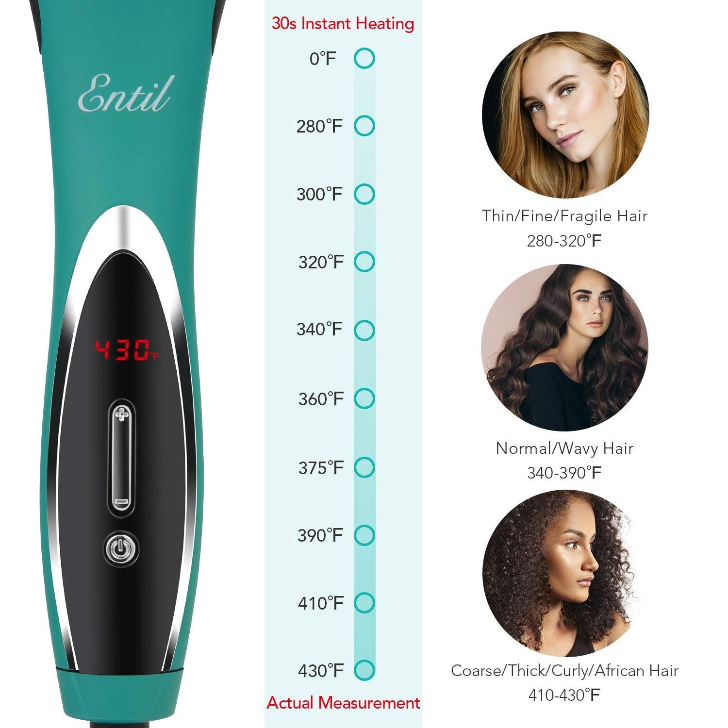 Load image into Gallery viewer, Fast Heating Hair Straightener Brush with Auto Shut Off & Temperature Control - NAIPO