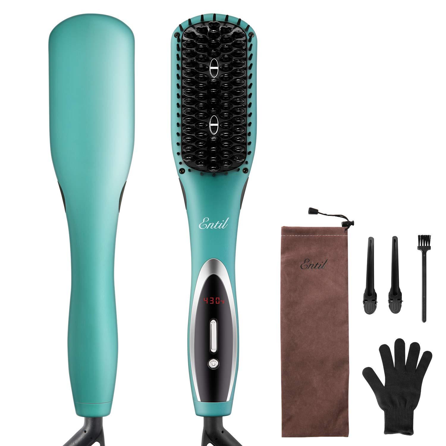 Load image into Gallery viewer, Fast Heating Hair Straightener Brush with Auto Shut Off & Temperature Control - NAIPO