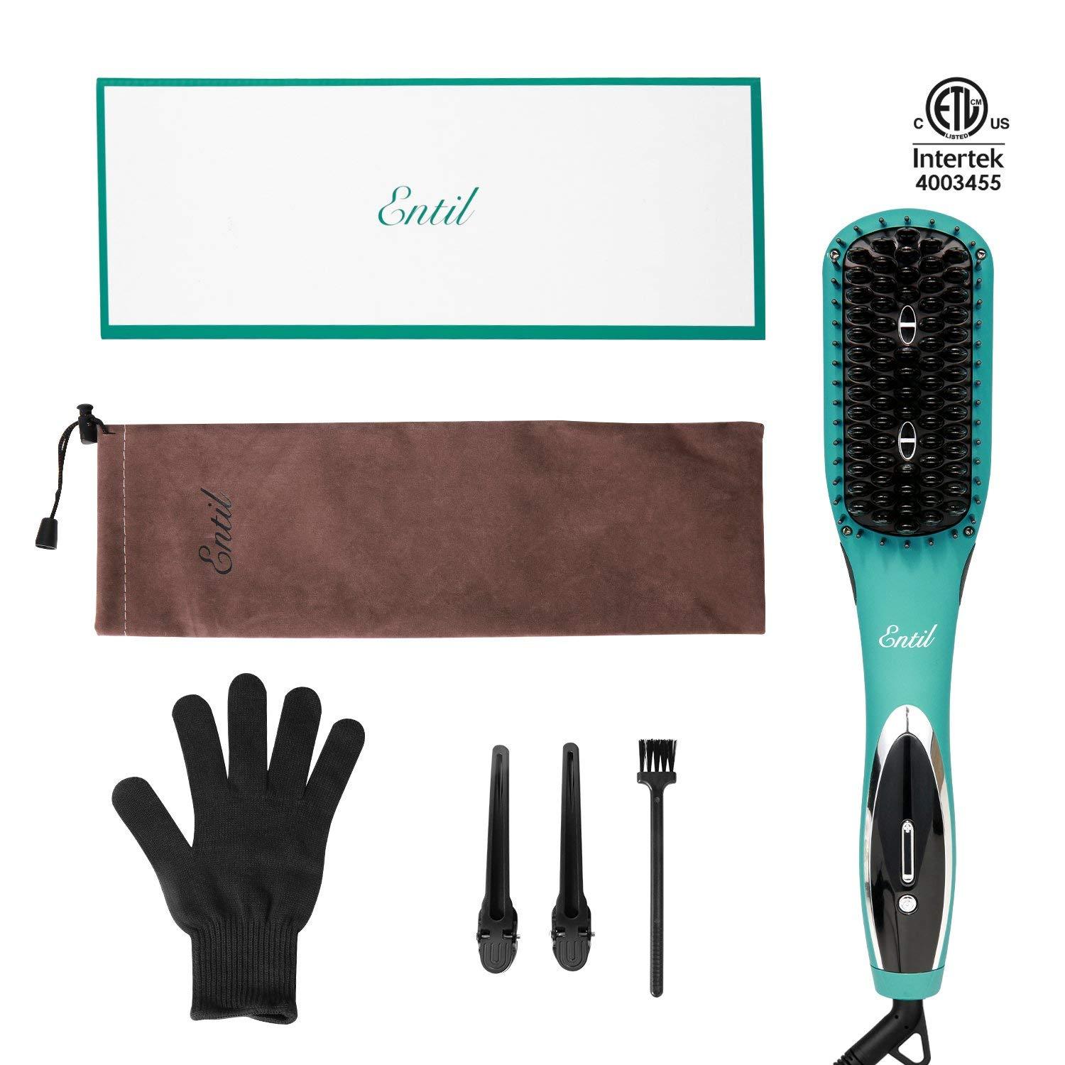 Load image into Gallery viewer, Fast Heating Hair Straightener Brush with Auto Shut Off & Temperature Control - NAIPO