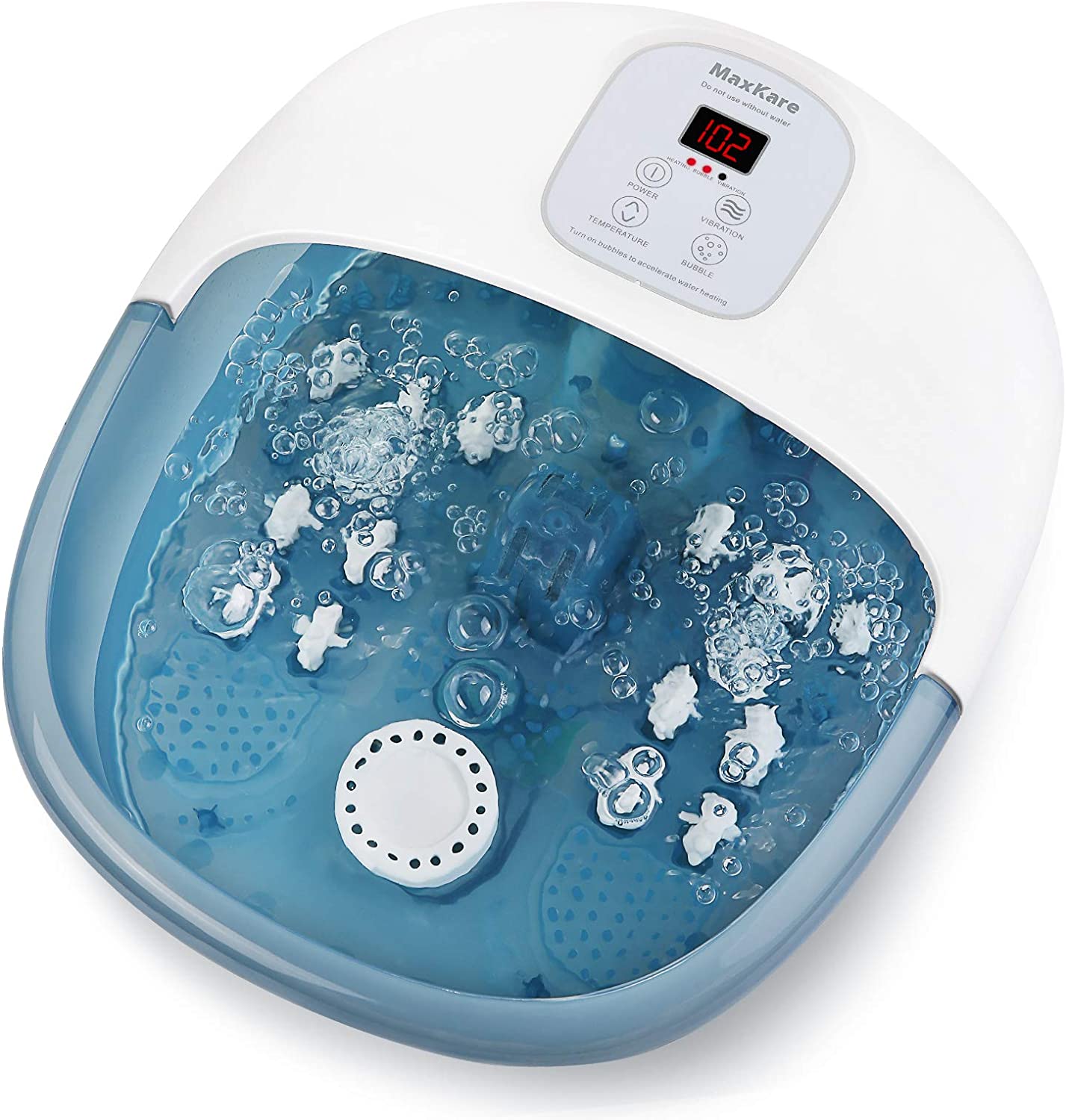 MaxKare Foot Bath Massager with 14 Massage Rollers and Heated Bubbles  Vibration – MAXKARE