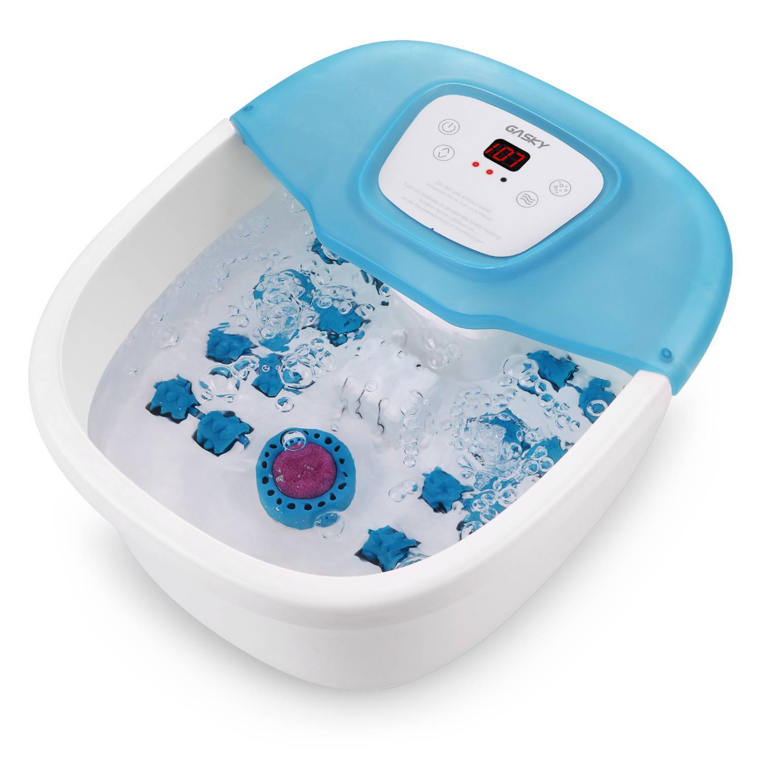Load image into Gallery viewer, Foot Bath Massager with Heat, Vibration, Bubbles and Pedicure Grinding Stone, Heated Foot Spa of 16 Shiatsu Masssage Rollers, Adjustable Temperature Foot Soaking Bath Basin for Home Use - NAIPO