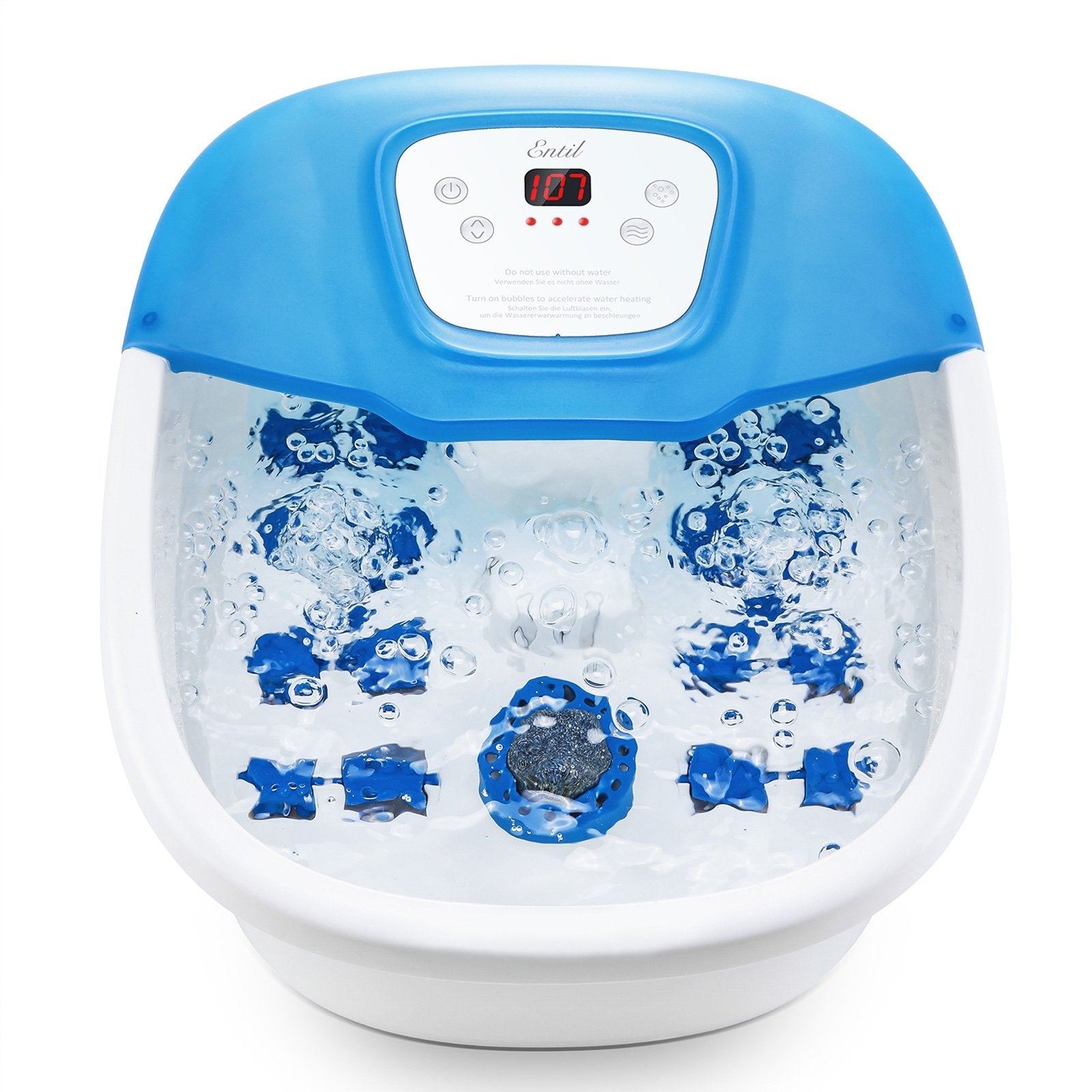 Load image into Gallery viewer, Foot Spa Bath Massager with Heat Bubbles Vibration, Heated Foot Bath Tub with Pedicure Grinding Stone, 16 Massage Rollers, Digital Temperature Control, Home Use - NAIPO