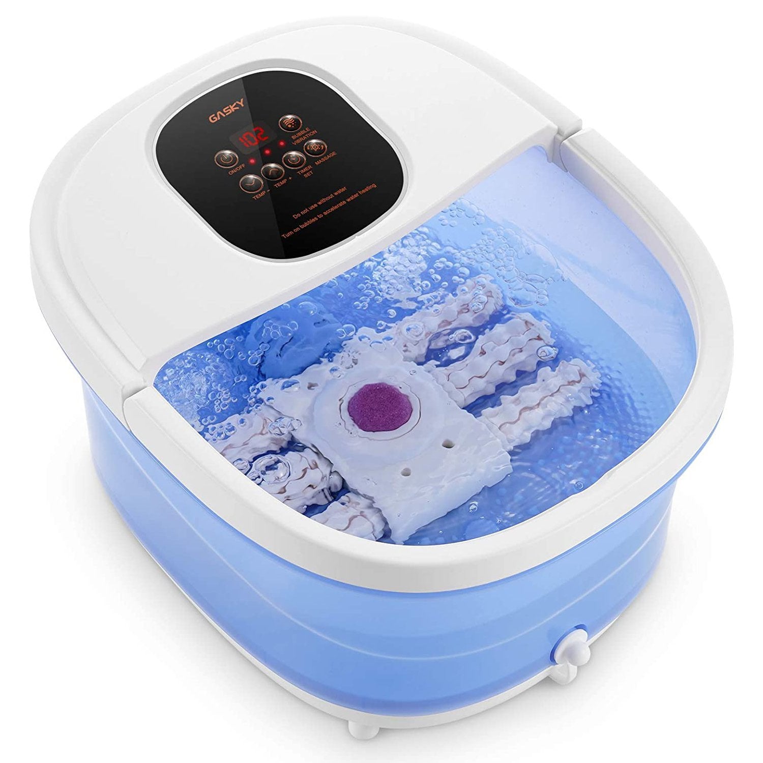 Load image into Gallery viewer, Foot Spa/Bath Massager 6 in 1-Heat, Bubbles, Vibration, 6 Motorized Shiatsu Rollers, Frequency Conversion, Time & Temprature Settings, Pedicure Tub Bath for Feet Home Use - NAIPO