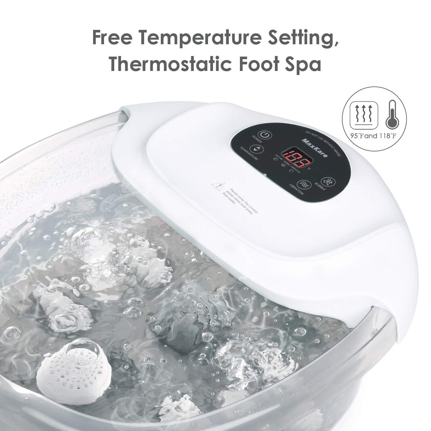 Load image into Gallery viewer, Foot Spa/Bath Soaker with Heat Bubbles Vibration and Massage Pedicure Manually Massager Professional Home Tired Feet Stress - NAIPO