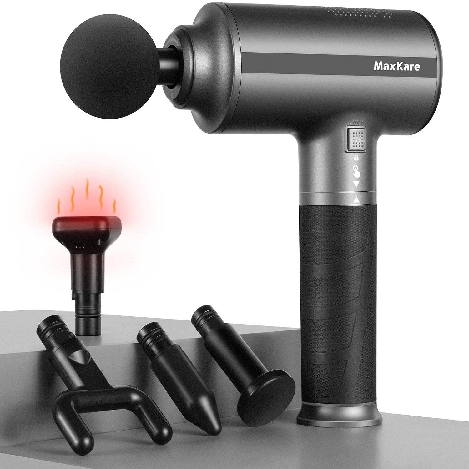 Heated Massage Percussion Gun for Athletes, Deep Tissue Muscle