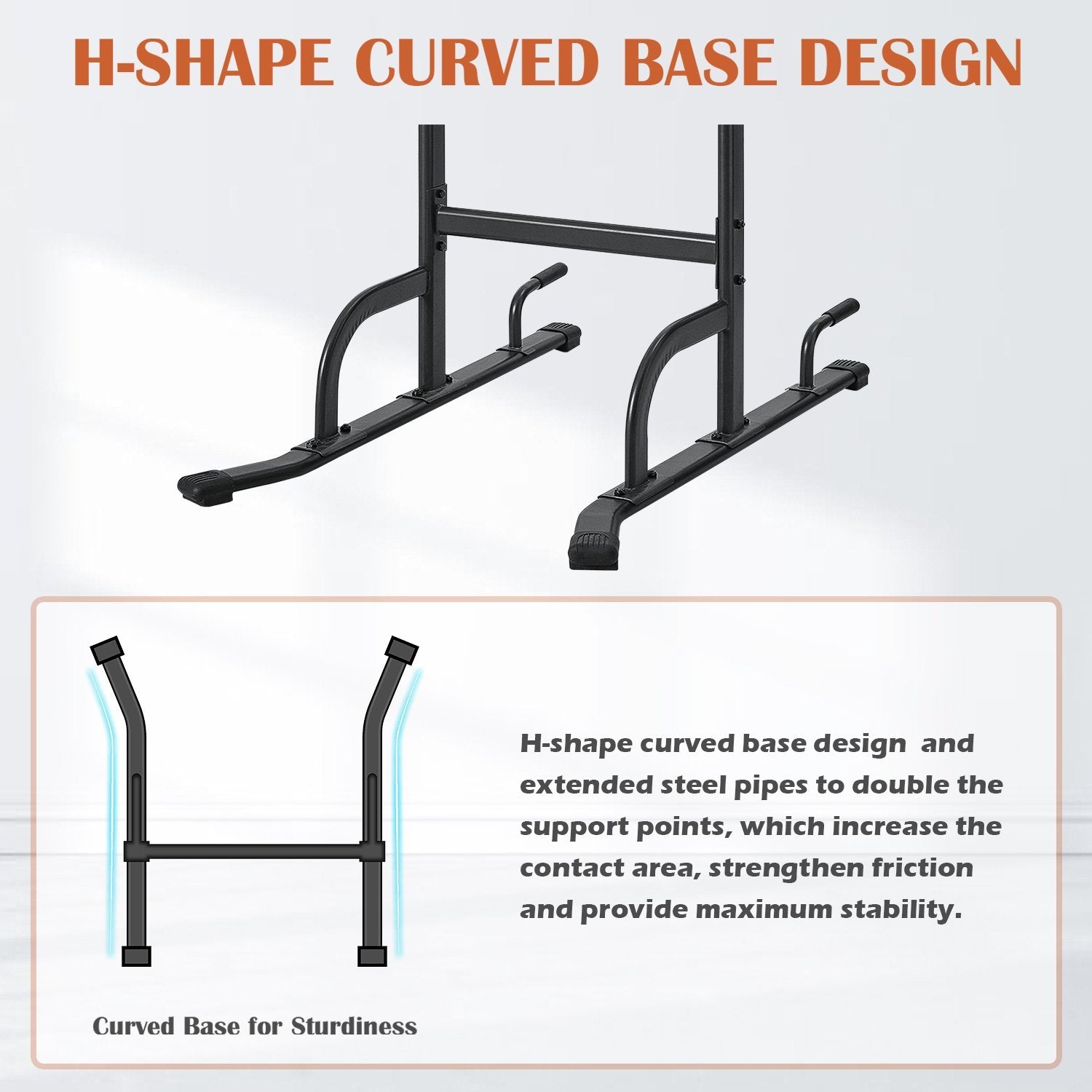 Load image into Gallery viewer, MaxKare 4 Level Adjustable Power Tower Workout Dip Stand Pull Up Bar Station-Strength Training Fitness Exercise Equipment for Home Gym-New Version - NAIPO