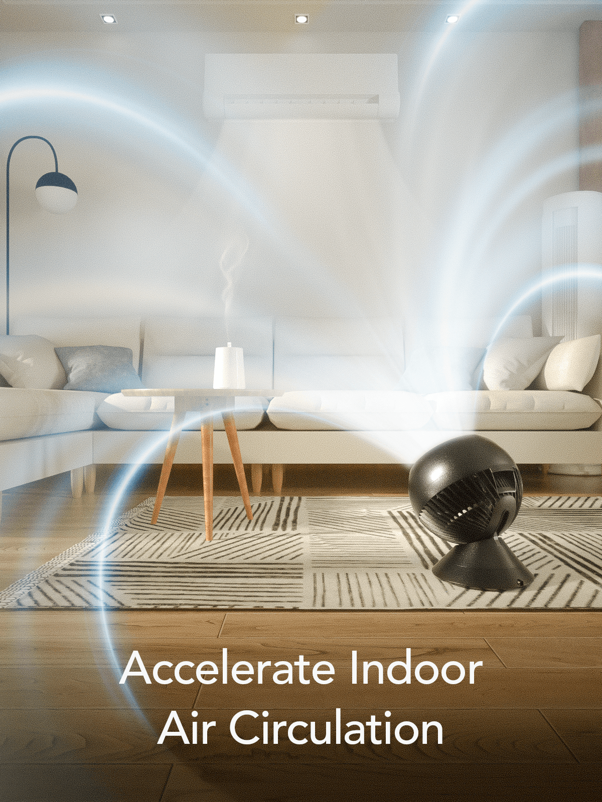 Load image into Gallery viewer, Maxkare Air Circulator Fan, 3speeds, Horizontal Vertical Oscillating Smart, Energy Fan with Remote, Timing, low noise long life, Black - NAIPO