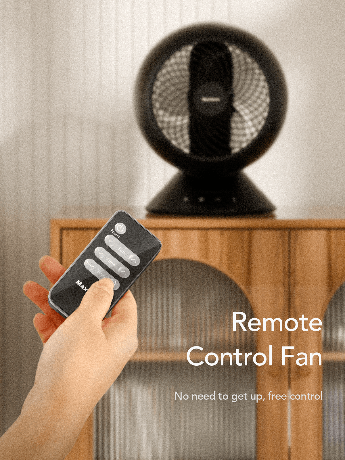 Load image into Gallery viewer, Maxkare Air Circulator Fan, 3speeds, Horizontal Vertical Oscillating Smart, Energy Fan with Remote, Timing, low noise long life, Black - NAIPO