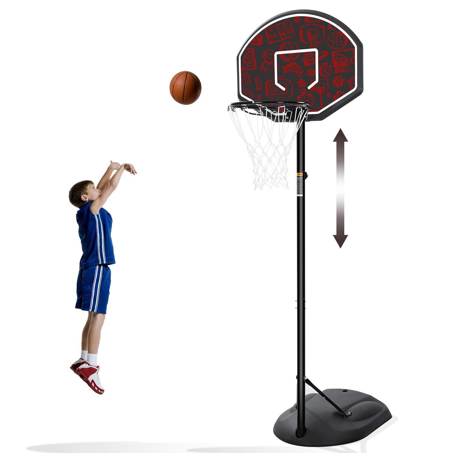 MaxKare Basketball Hoop Portable Basketball Goal Basketball System 5.5ft  -7.5ft with 32 in Backboard – MAXKARE
