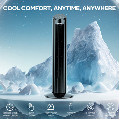 MAXKARE 3-Speed Remote Controlled Oscillating Tower Fan