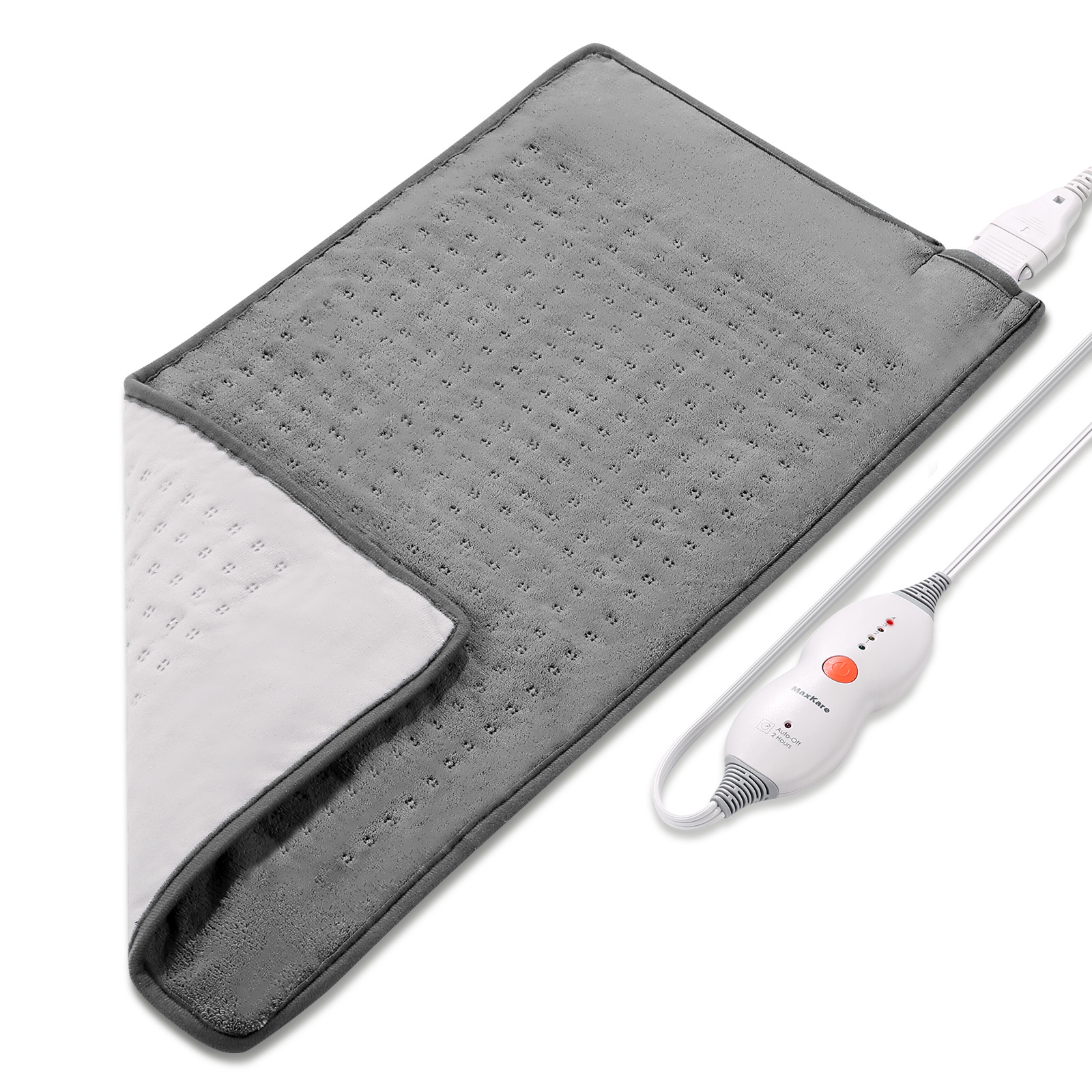 Load image into Gallery viewer, Large 12&quot; x 24&quot; Size Heating Pad with 3 Heat Settings and 2 Hour Auto shut off, Gray
