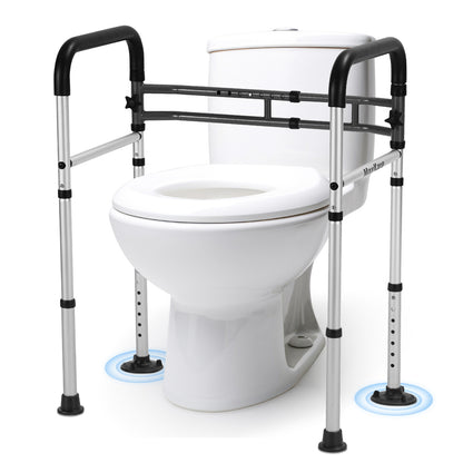 BigAlex Adjustable Toilet Safety Rails - Folding Toilet Frame For Seniors & Elderly