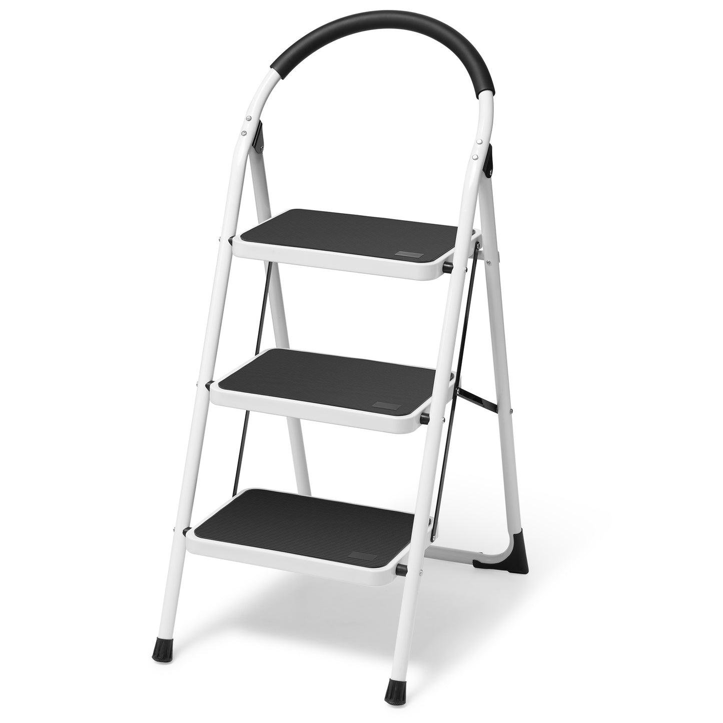 MaxKare 3 Step Stool, Folding Ladder, Lightweight