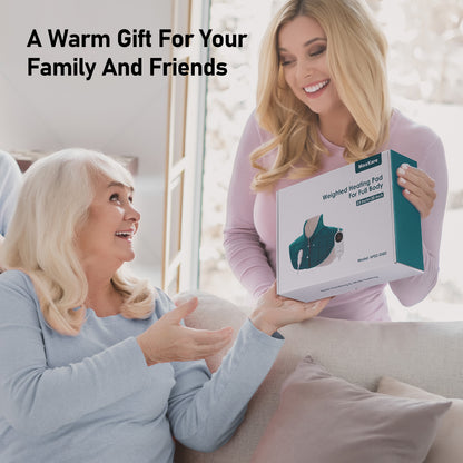 MaxKare HP02-SH05 Weighted Heating Pad 23"x20" with 6 Heat Settings & 4 Timer Settings for Back & Neck Pain Relief - Green