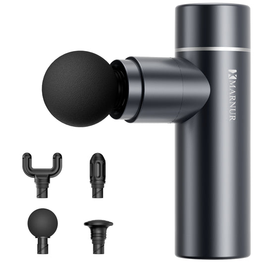 MAXKARE Mini Massage Gun – Portable Handheld Deep Tissue Massager, Quiet & Lightweight Palm-Sized Design – Gray