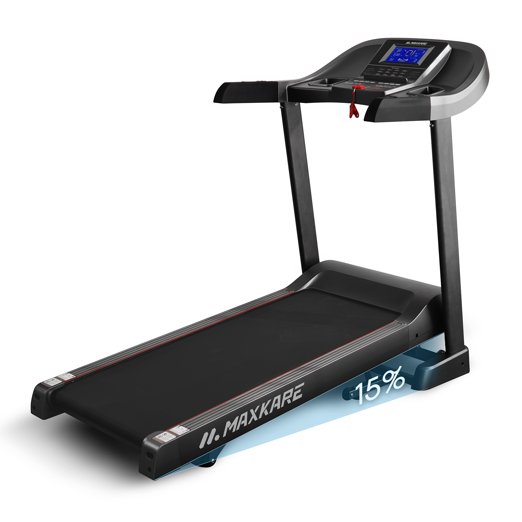 Load image into Gallery viewer, MaxKare 3.5HP Folding Treadmill with 15% Auto Incline, 12 MHP 300LB Capcity for Home Office Gym
