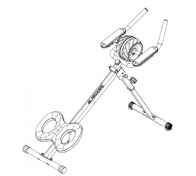 MaxKare 2 in 1 Foldable AB Machine with Independent AB Roller, Height Adjustable ab Trainer for Home Gym Strength Training