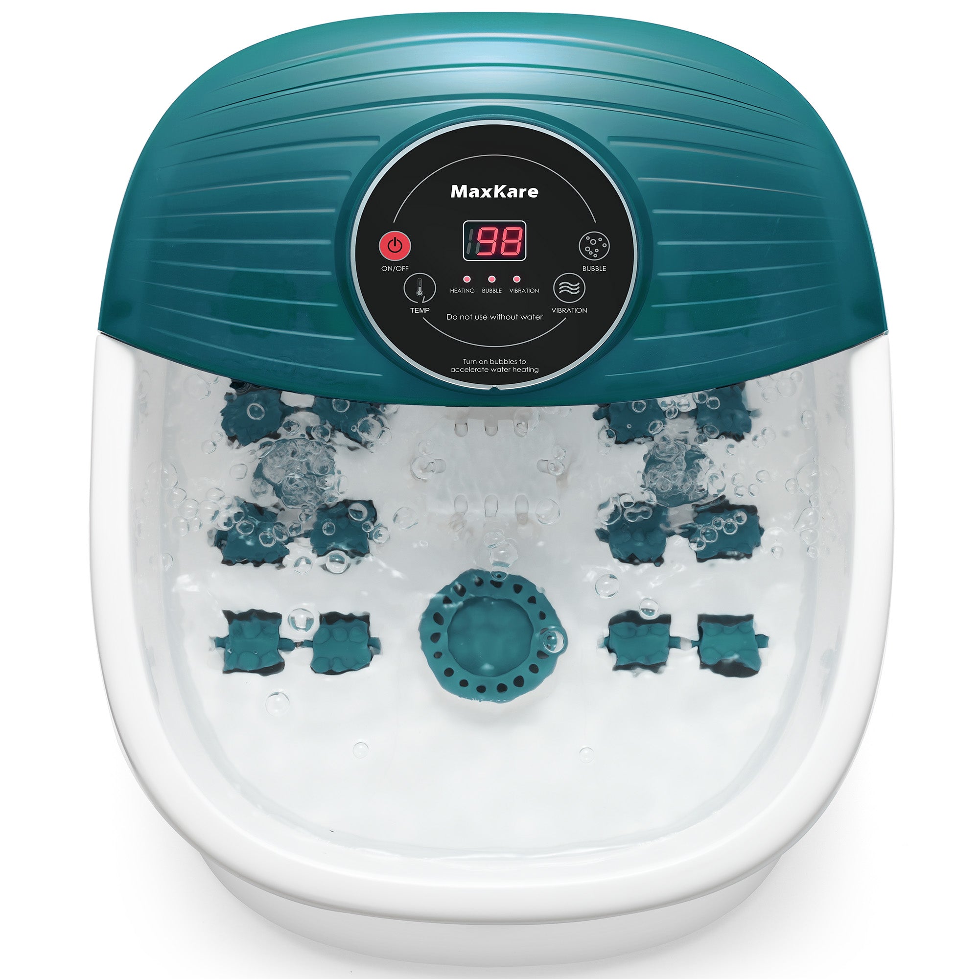 MaxKare Foot Spa Bath Massager with Heat, Bubbles, and Vibration