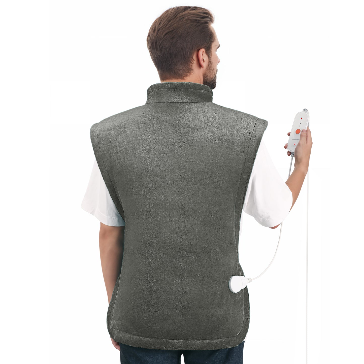 MaxKare Large Heating Pad with 4 Heat Settings & Auto Shut-off, for Full Body Stress Relief, 24"x40"- Gray