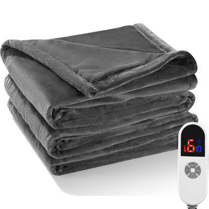 Electric Heated Blanket Twin 62" x 84" Large Heating Throw Blanket with 4 Heating Levels & Timer 10 Hours Auto Off, Machine Washable, Warm Comfort Blanket for Home Office Bed Sofa