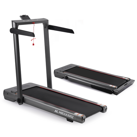 Maxkare 3.0HP & 9MPH Walking Pad Treadmill, 2 in 1 Foldable Treadmill with Touch Screen & Remote Control Bluetooth Connectivity, 286LBS