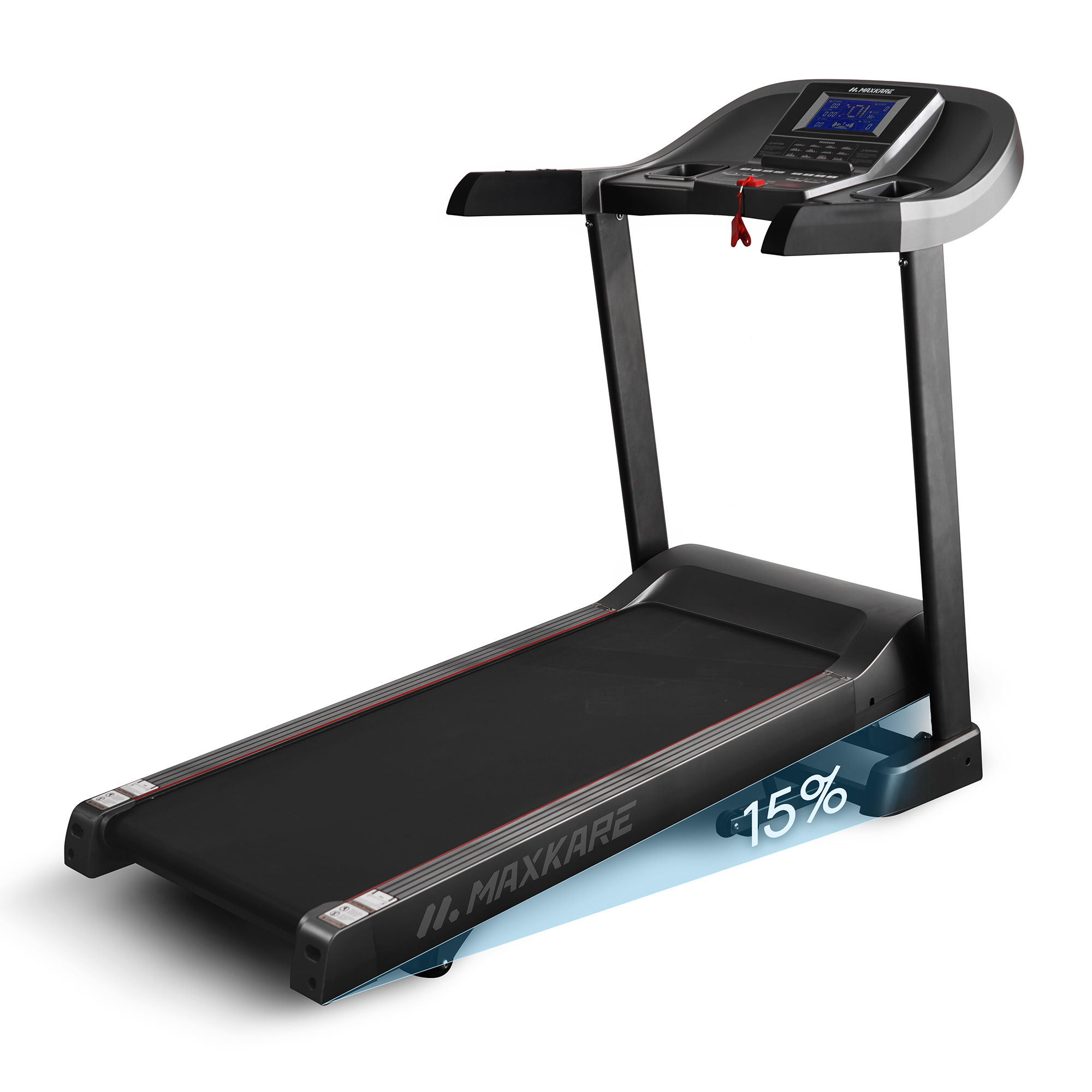 Load image into Gallery viewer, 3.5HP 20&quot; Folding Treadmill with 15% Auto Incline, 0.6-12 MPH 300LBS Max Capcity for Home Office Gym, Bluetooth &amp; App Compatibility
